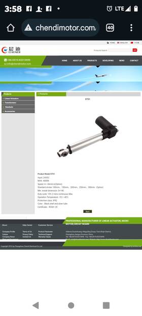 St01-24-310 Changzhou Chendi Electrical Co. St01-24-310. 24v Linear Actuator