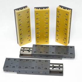 Nbt-3180 Del Tron Lot Of 5 Del-tron Aluminum And Steel Crossed Roller Linear Slide Table