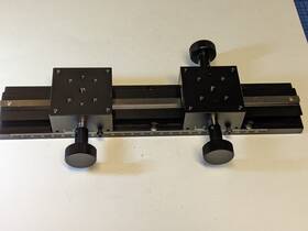59-264 Edmund Optics Long Travel Rack And Pinion Two Carriers 250mm One Knob