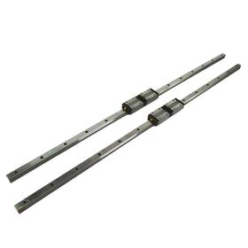 Lwes15q Iko Lot Of 4 Bearing Blocks With 2 Lwe15 32.25 Inch Linear Guide Rails