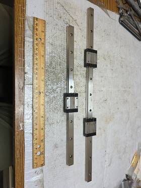 Tkmd15-c Ina Used Pair 87 K3 .332 And .440 Linear Rails 3 Bearing Blocks