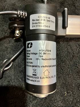 Kdyjt018-146 Linear Kaidi Actuator 29v Dc 75w 50mm Stroke 1000n