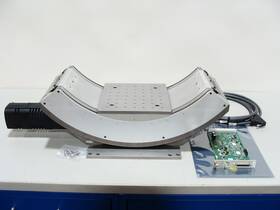Bgm200cc Newport Motorized Goniometer 45 Travel Dc Motor With Driver And Cables Bgm200cc Newport Motorized Goniometer 45 Travel Dc Motor With Driver And Cables