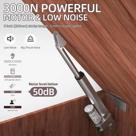 La03s-12-200-3000n  Rvmarinepat 8 Inch Electric Cylinder 12v Actuator Heavy Duty And Waterproof 5mm/s Motor