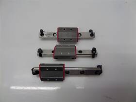 Mnn7-g1 Schneeberger Lot Of 3 Linear Guide Bearings With 6.7cm Rails