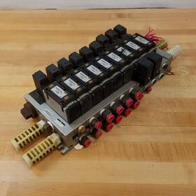 Nvfs3100-3fz Smc Pneumativ Valve Assembly 10 Port 2 Way 9 - Used Nvfs3100-3fz Smc Pneumativ Valve Assembly 10 Port 2 Way 9 - Used