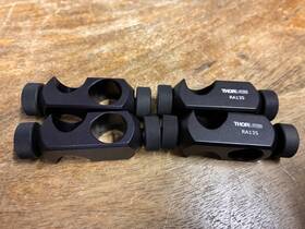 Ra135 Thorlabs Lot Of 4 45 Degree Clamp For 1/2 Inch Posts 3/16 Hex - Read