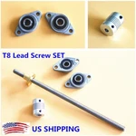 3D Printer 100-1200MM Lead 2/8MM T8 Screw W/nut + Bearing Support & Coupler. Fixed Price $7.99.