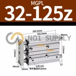 1PC New Smc MGPL32-125Z Cylinder Fast Delivery MGPL32125Z. Fixed Price $114.18.