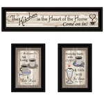 "kitchen-come In Vignette" 3-PIECE By TRENDYDECOR4U, Black Frame, Wall Art. Fixed Price $139.99.