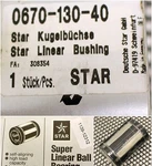 Rexroth Star Ball Bushing 0670-130-40 Fa: 308354. Fixed Price $41.00.