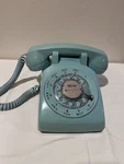 Bell System Western Electric Rotary Aqua Blue Table Top Telephone Vintage 1960. Fixed Price $159.99.