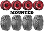 Kit Maxxis Ceros MU07 Tires 26X9-14 On Black Rhino Parker Red Narrow HP1K. Fixed Price $1324.33.