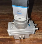Festo Rotary Actuator DRRD-16-180-FHP2E2-PA 574399 W/ DHPS-16-A-NC Gripper, LO1. Fixed Price $499.95.