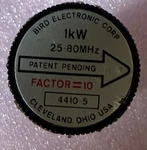 Bird 4410-5 1KW 25-80MHZ Vhf Element Slug For 4410A Wattmeter (very Nice). Fixed Price $130.00.