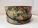 Vintage Mead Floral Round Storage Hatbox 1970'S With Lid & Original Handle. Fixed Price $69.99.