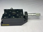 Melles Griot 65MMX65MM Linear Translation Stage, 13MM Travel, With Micrometer. Fixed Price $40.00.