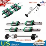 HGR20 Linear Guide Rail HGH20CA Block SFU1605 Ball Screw BF12/BK12 Cnc 3D. Fixed Price $52.00.