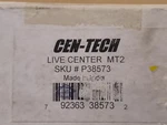 Cen-tech Live Center MT2 P38573 New Old Stock. Fixed Price $25.50.