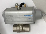 Festo DAPS-0030-090-RS1-F04 533431 Quarter Turn Actuator Ball Valve & Solenoid. Fixed Price $150.00.