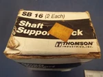 New Thomson SB16 Shaft Support Block Lot Of 2. Fixed Price $64.00.