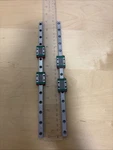 Lot Of 4 Hiwin MGN9H Linear Guides Series Bearings W/ Rails Abut 11. Fixed Price $60.00.