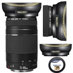 Wide Angle + Macro Lens For Canon Ef 75-300MM F/4-5.6 Iii Eos Rebel T5 T7. Fixed Price $69.99.