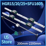 HGR15/HGR20/HGR25 Linear Rail SHAFT+SFU1605 Ballscrew 200MM-2200MM With Nut Set. Fixed Price $118.12.