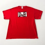 Vintage Y2K The Simpsons Duff Beer 04 Fox Box Logo Red Tee Size Matt Groening. Fixed Price $24.42.