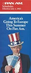 Airline Timetable Pan Am 01/07/83 B747 S-76 Images Inside. Fixed Price $18.03.