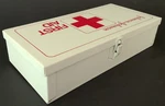 Vintage Johnson & White First Aid Metal Box Empty. Fixed Price $22.95.
