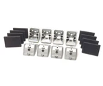 Lot Of 8 Item 0.0.516.19 Aluminum Extrusion 90 Degree Angle Brackets & Covers. Fixed Price $60.00.