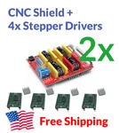 2PCS Arduino Uno Cnc Shield Kit W/ 4X A4988 Stepper Drivers - Free Usa Shipping. Fixed Price $25.99.