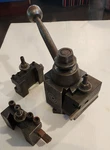 Aloris Quick Change Tool Post With Three Holders. Fixed Price $350.00.