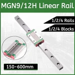 1/2/4PCS MGN9H MGN12H Miniature Linear Slide Rail Guide 150-600MM + Block Cnc Us. Fixed Price $18.00.