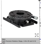 Thorlabs PR01 High-precision Rotation Stage, 1/4"-20 And 6-32 Taps. Fixed Price $153.00.