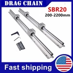 2PCS 200-2200MM Linear Rail Slide Guide Shaft 4X SBR20UU Bearing Block Cnc. Fixed Price $135.00.