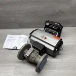 Flowserve 1-1/2 Ss Flanged Valve W/ B100S08 Actuator & NXCLU2PP-18-00200, New. Fixed Price $1149.99.