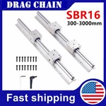 2X 300-3000MM Linear Silde Rail Guide Shaft 4X SBR16UU Bearing Blocks Set. Fixed Price $78.00.