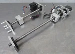 C191589 Lot 2 Motorized Hiwin Ball Screw Linear Positioners W/ Nanotec Motors. Fixed Price $150.00.