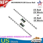 2X 4X MGN9H/MGN12H Linear Sliding Guide Rail With Block L250 - 600MM 3D Printer. Fixed Price $46.00.