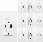 Usb Outlet Fast Charger 4.8A Duplex Receptacle 15A 125V Tamper Resistant 10PCS. Fixed Price $89.99.