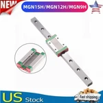 1/2/4PCS MGN12H MGN9H Miniature Linear Slide Rail Guide 150-1500MM+BLOCK Cnc. Fixed Price $31.00.