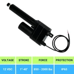 12V Industrial Linear Actuator (1"-40" Stroke, 850-2000 Lbs Force) PA-17 Model. Fixed Price $363.29.