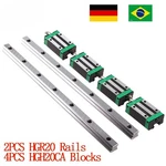 Linear Guide 2PC Rail + 4PC HGH20CA Slider HG20 Steel Flang Block Carriage. Fixed Price $159.60.