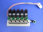 Smc VZ110 Solenoid Manifold Assembly, With 5 Valves, Used. Fixed Price $33.00.