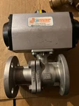 11/2 Flanged Ss Ball Valve W/jomar Spring Retur Rotary Actuator AS-80-12. Fixed Price $99.95.