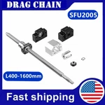 SFU2005 Ballscrew L400-1600MM End Machine BK/BF15 & DSG20H Housing Coupler Cnc. Fixed Price $65.49.