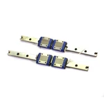 (lot Of 4) Nsk PU12 Ball Bearing Linear Guide Blocks W/ (2) 8-1/8" Rails. Fixed Price $48.29.