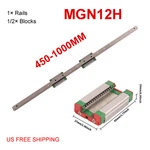 Linear Rail Guide 450-1000MM Shaft Rod + MGN12H Bearing Slide Block. Fixed Price $60.49.